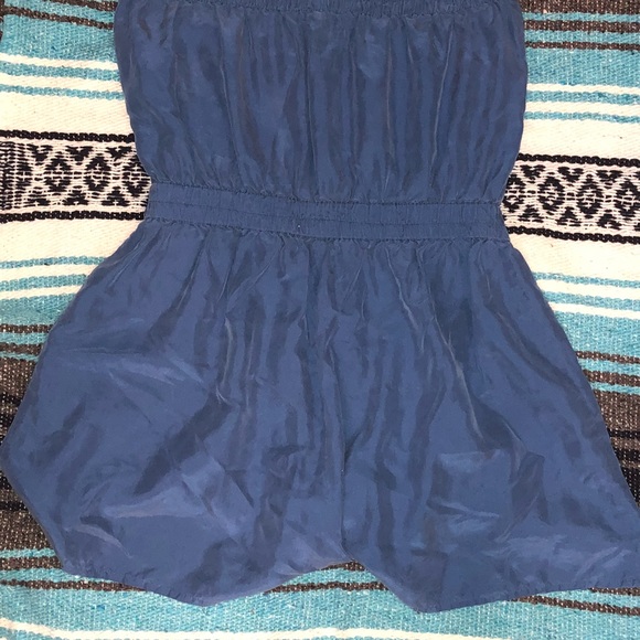Forever 21 Blue Strapless Romper Medium - Picture 2 of 4